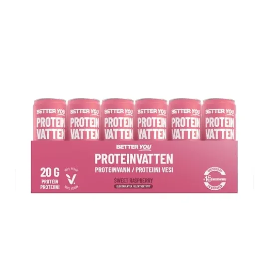 Better You Proteinvatten Sweet Raspberry Elektrolyter 330 ml 24 st