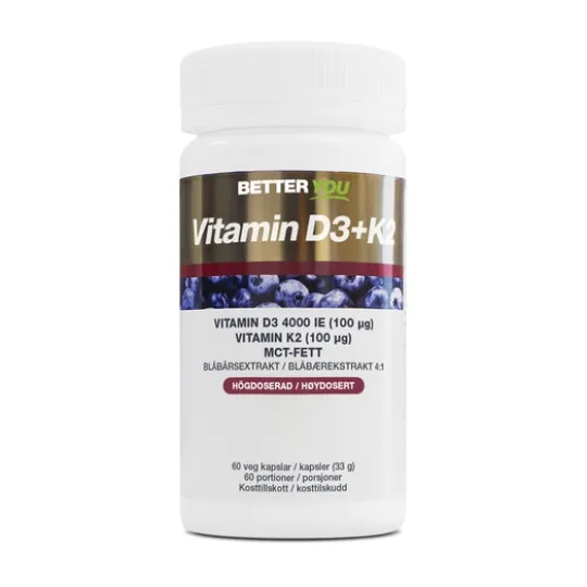 Better You Vitamin D3 4000IE + K2 100 µg 60 kapslar