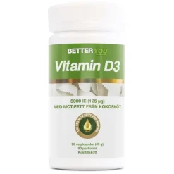 Better You Vitamin D3 5000IE + MCT-fett 90 kapslar