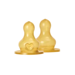 BIBS Baby Bottle Nipple Round Latex Slow Flow 2-pack