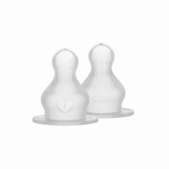 BIBS Baby Bottle Nipple Round Silicone Slow Flow 2-pack