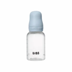 BIBS Baby Bottle Round Latex Slow Flow Baby Blue 150 ml