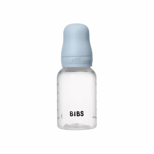 BIBS Baby Bottle Round Latex Slow Flow Baby Blue 150 ml