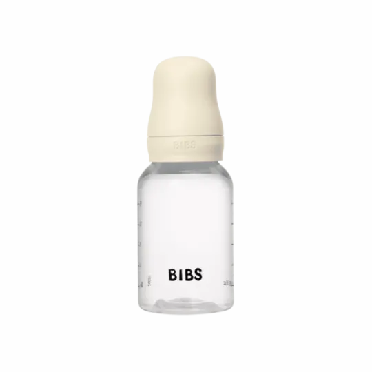 BIBS Baby Bottle Round Silicone Slow Flow Ivory 150 ml