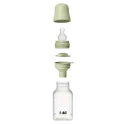 BIBS Baby Bottle Round Silicone Slow Flow Sage 150 ml