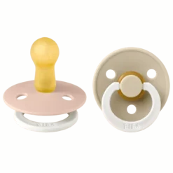 BIBS Colour Latex Size 2 Blush GLOW/Vanilla GLOW 2-pack