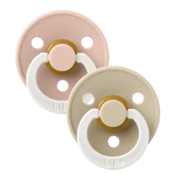 BIBS Colour Latex Size 1 Blush GLOW/Vanilla GLOW 2-pack
