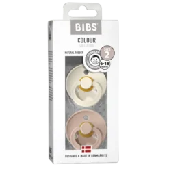 BIBS Colour Latex Size 2 Ivory/Blush 2-pack