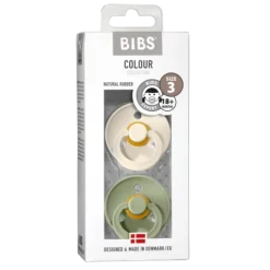 BIBS Colour Latex Size 3 Ivory/Sage 2-pack