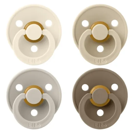 BIBS Colour Latex Size 2 Ivory/Sand/Vanilla/Dark Oak 4-pack