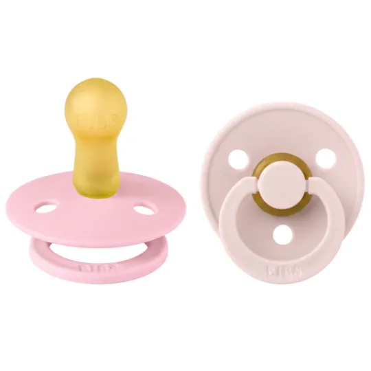 BIBS Colour Latex Size 2 Petal/Baby Pink 2-pack