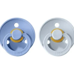 BIBS Colour Latex Size 2 Sky Blue/Baby Blue 2-pack