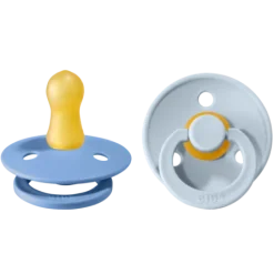 BIBS Colour Latex Size 1 Sky Blue/Baby Blue 2-pack