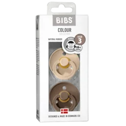 BIBS Colour Latex Size 3 Vanilla/Dark Oak 2-pack