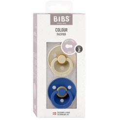 BIBS Colour Latex Size 2 Vanilla/Cornflower 2-pack