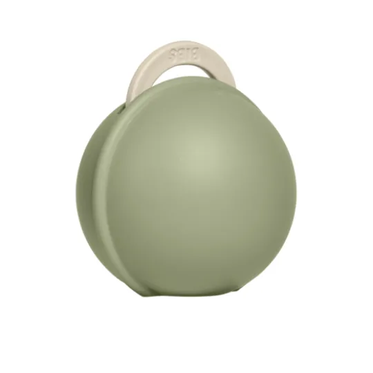 BIBS Colour Pacifier Round Latex Size 2 Ivory & Pacifier Case Mini Sage
