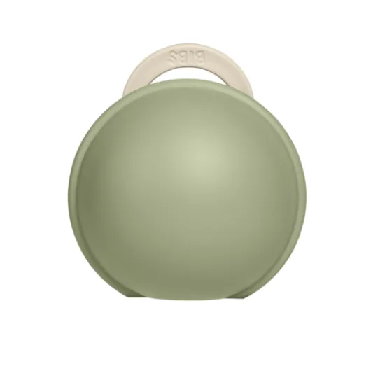 BIBS Colour Pacifier Round Latex Size 2 Ivory & Pacifier Case Mini Sage