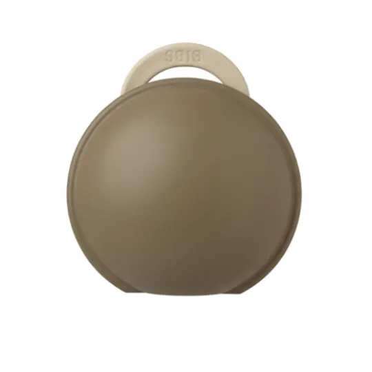 BIBS Colour Pacifier Round Latex Size 1 Vanilla & Pacifier Case Mini Dark Oak