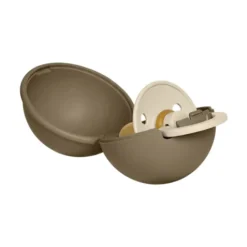 BIBS Colour Pacifier Round Latex Size 2 Vanilla & Pacifier Case Mini Dark Oak