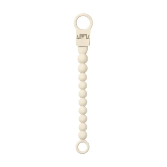 BIBS Pacifier Clip Beaded Ivory
