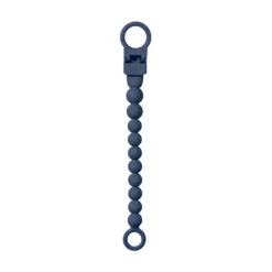 BIBS Pacifier Clip Beaded Steel Blue