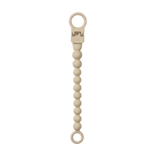 BIBS Pacifier Clip Beaded Vanilla