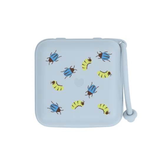 BIBS Studio Pacifier Box Caterpillar Beetle Mix Baby Blue