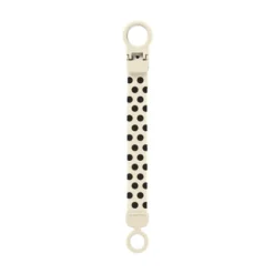 BIBS Studio Pacifier Clip Loop Polka Ivory Black