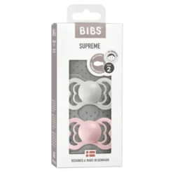 BIBS Supreme Silicone Size 2 Haze/Blossom 2-pack