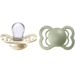 BIBS Supreme Silicone Size 1 Ivory/Sage 2-pack