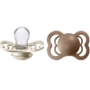 BIBS Supreme Silicone Size 1 Vanilla/Dark Oak 2-pack