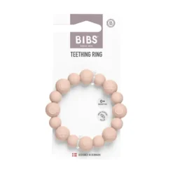 BIBS Teething Ring Beaded Blush