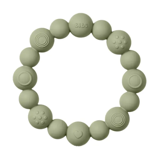 BIBS Teething Ring Beaded Sage