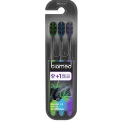 Biomed Charcoal Tandborste Medium Multipack