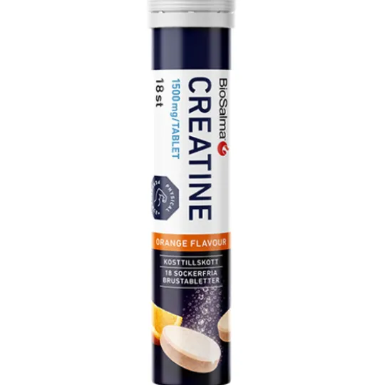 BioSalma Creatine 1500 mg Apelsin 18 brustabletter