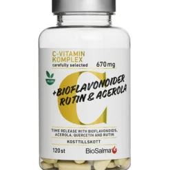 BioSalma C-vitaminkomplex 670 mg + bioflavonoider 120 tabletter