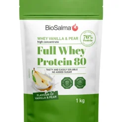 BioSalma Full Whey Protein 80 Vanilj & Päron 1 kg