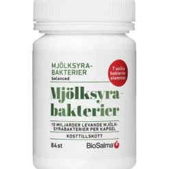 BioSalma Mjölksyrabakterier 10 miljarder 7 stammar 84 kapslar