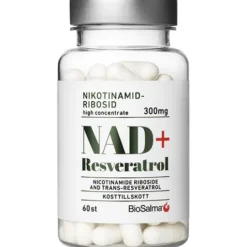 BioSalma NAD+ 300 mg +Reservatrol 60 kapslar