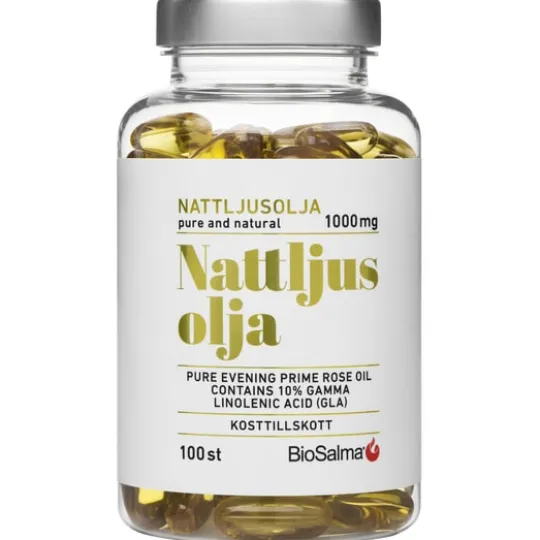 BioSalma Nattljusolja 10% GLA 1000 mg 100 kapslar