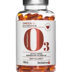 BioSalma Omega-3 Salmon Oil 1000 mg 180 kapslar