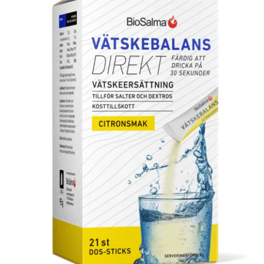 BioSalma Vätskebalans Direkt Citron 21 sticks