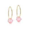 Blomdahl GT Ear Ring 14 mm, Bicone 6 mm Light Rose