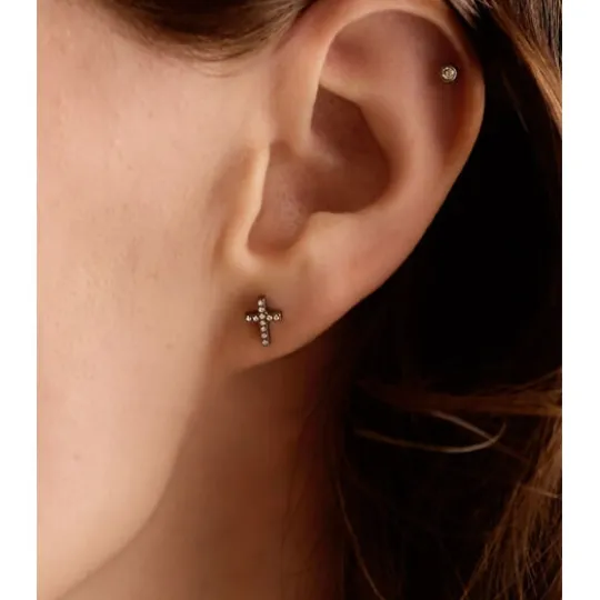 Blomdahl NT Brilliance Cross 8 mm Crystal