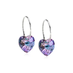 Blomdahl NT Ear Ring 14 mm, Heart 10 mm Lilac