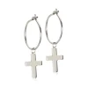 Blomdahl NT Ear Ring 14 mm, Pendant Cross 11 mm