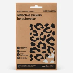 Bookman Urban Visibility Reflective Fabric Stickers Leopard Silver