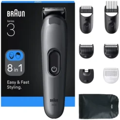 Braun All-in-One Series 3 8-in-1 Grooming Kit AIO3540 Grå