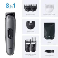 Braun All-in-One Series 3 8-in-1 Grooming Kit AIO3540 Grå