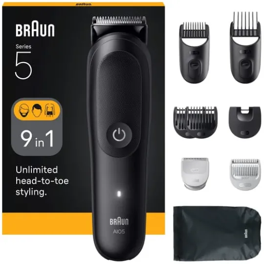 Braun All-in-One Series 5 9-in-1 Grooming Kit AIO5540 Svart
